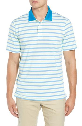 Men's Cutter & Buck Murray Stripe Drytec Polo - Blue