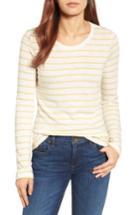 Women's Caslon Long Sleeve Crewneck Tee, Size - Ivory