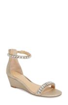 Women's Jewel Badgley Mischka Mel Wedge Sandal M - Metallic