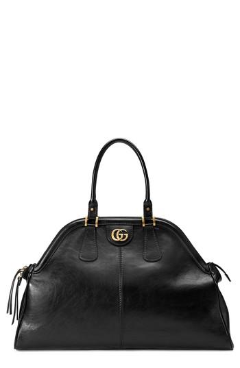 Gucci Large Re(belle) Leather Satchel - Black