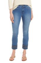 Women's Nydj Sheri Embroidered Stretch Slim Crop Jeans - Blue