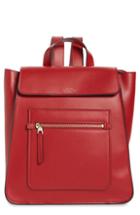 Smythson Bond Small Leather Backpack - Red