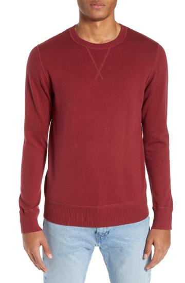 Men's Life/after/denim Tournament Slim Fit Crewneck Sweater - Red