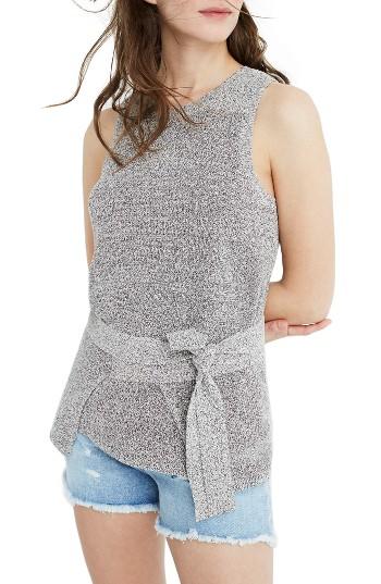 Women's Madewell Tie Wrap Tank, Size - Grey