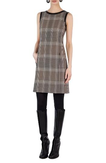 Women's Akris Punto Glen Check Sheath Dress - Brown
