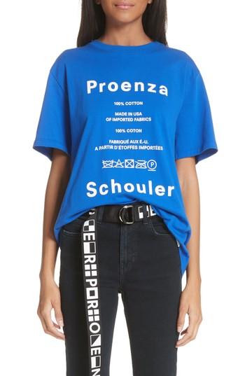 Women's Proenza Schouler Pswl Graphic Tee - Blue