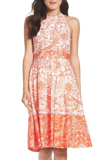 Women's Eliza J Fit & Flare Dress - Orange