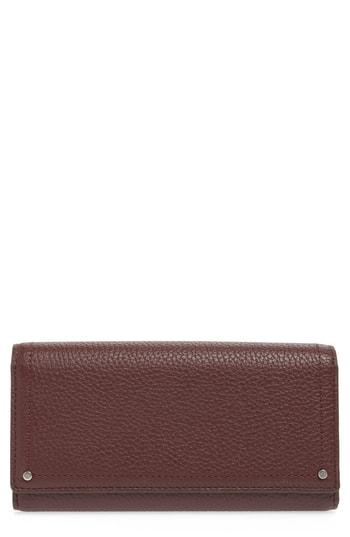 Women's Treasure & Bond Leather Continental Wallet - Burgundy