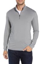 Men's Johnnie-o Flex Classic Fit Quarter Zip Pullover, Size - Grey