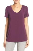 Women's Halogen Modal Jersey V-neck Tee - Purple