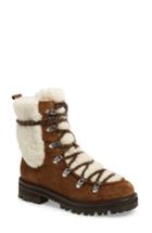 Women's Sigerson Morrison Isla Genuine Shearling Lined Hiker Boot Eu - Brown
