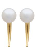 Women's L. Erickson Simulated Pearl Small Spike Earrings