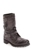 Women's Bos. & Co. 'irena' Waterproof Moto Boot -9.5us / 40eu - Grey