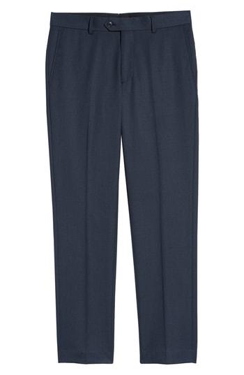 Men's Boss Gains Flat Front Solid Wool Trousers