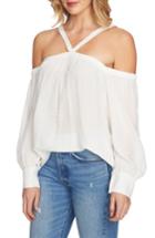 Women's 1.state Cold Shoulder Linen Blouse, Size - White
