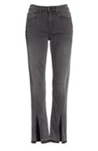 Women's Frame Le Nouveau Straight Split Hem Skinny Jeans - Grey