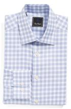 Men's David Donahue Regular Fit Check Dress Shirt 34/35 - White