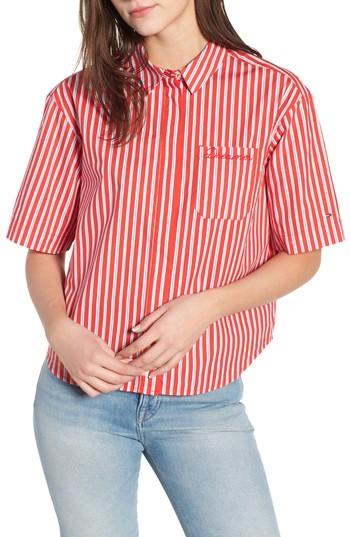 Women's Tommy Jeans Dreamer Stripe Shirt, Size - Red