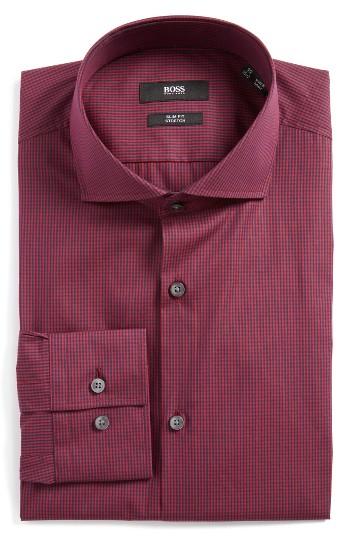 Men's Boss Jason Slim Fit Check Stretch Dress Shirt