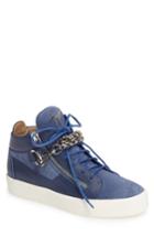 Men's Giuseppe Zanotti Chain Mid Top Sneaker Eu - Blue