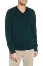 Men's Vince Fit Elbow Patch Merino Wool Sweater