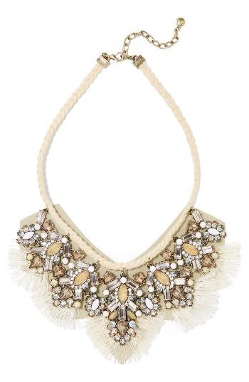 Women's Baublebar Montana Crystal Tassel Bib Necklace