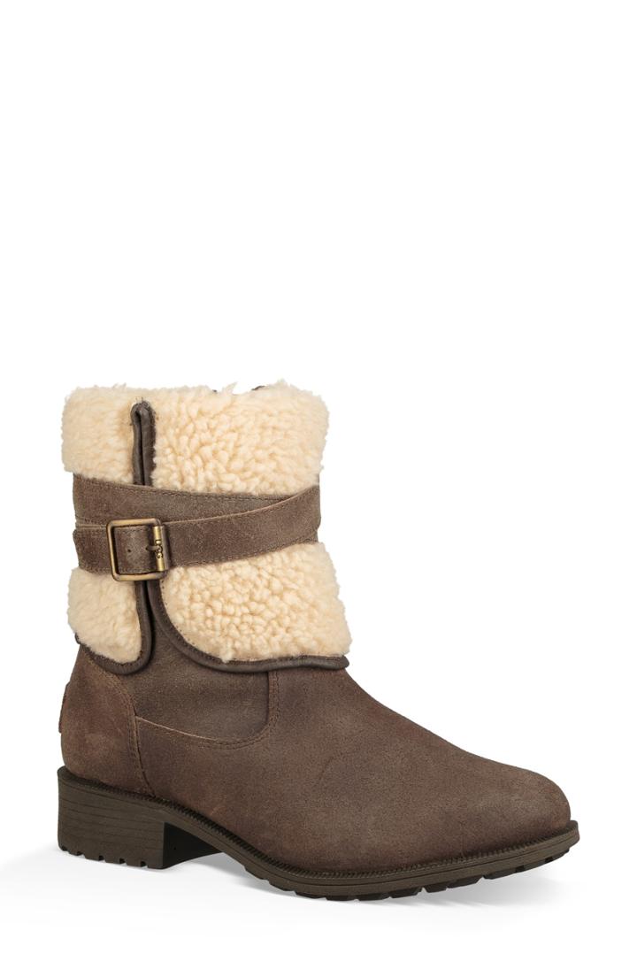 Women's Ugg Blayre Iii Faux Shearling Cuff Bootie M - Grey