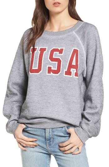 Women's Wildfox Baggy Beach Jumper - Usa Pullover - Grey