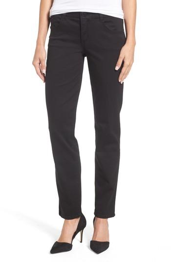 Petite Women's Wit & Wisdom Ab-solution Straight Leg Jeans P - Black