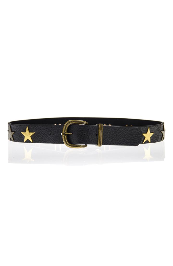Women's Gucci Embellished Bee Clasp Leather Belt