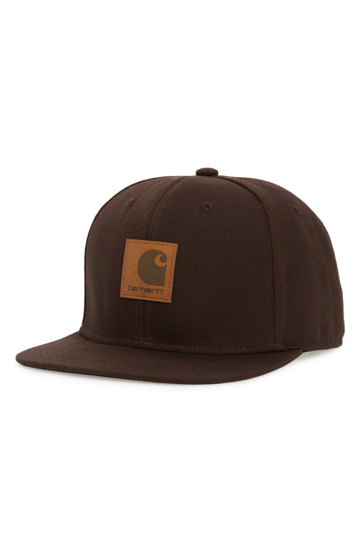 Men's Carhartt Work In Progress Canvas Logo Ball Cap - Brown