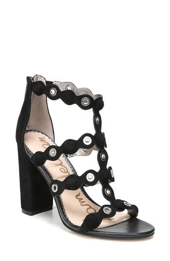 Women's Sam Edelman Yuli Grommet Sandal M - Black