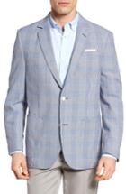 Men's Flynt Babbitt Plaid Seersucker Sport Coat L - Blue
