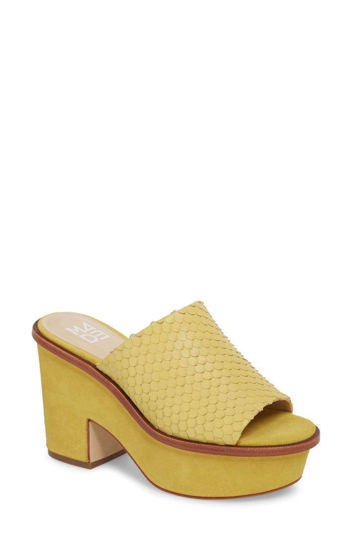 Women's M4d3 Ruse Platform Mule .5 M - Yellow