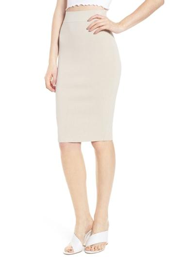 Women's Leith High Waist Body-con Skirt, Size - Grey