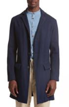 Men's Eidos Napoli Herringbone Topcoat - Blue
