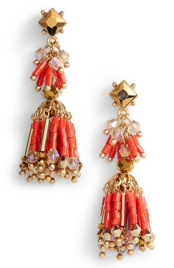 Women's Cristabelle Beaded Fringe Drop Earrings