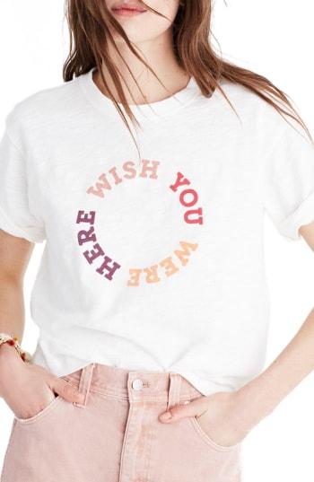 Women's Madewell Chiara Graphic Tee, Size - White