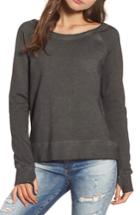 Women's Pam & Gela Lace-up Sweatshirt, Size - Black