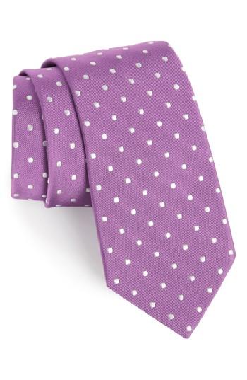 Men's Gitman Polka Dot Silk Tie, Size - Purple