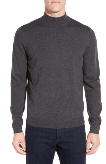 Men's Nordstrom Mock Neck Merino Wool Sweater - Grey