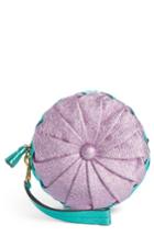 Anya Hindmarch Circle Pillow Metallic Leather Clutch - Pink