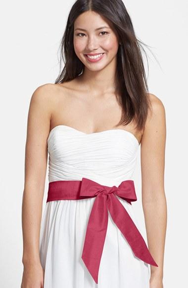 Women's L. Erickson Silk Charmeuse Medium Sash, Size - Fuchsia