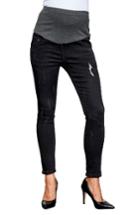Women's Maternal America Over The Bump Maternity Ankle Jeans - Grey