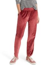 Women's Madewell Velvet Track Pants, Size - Pink