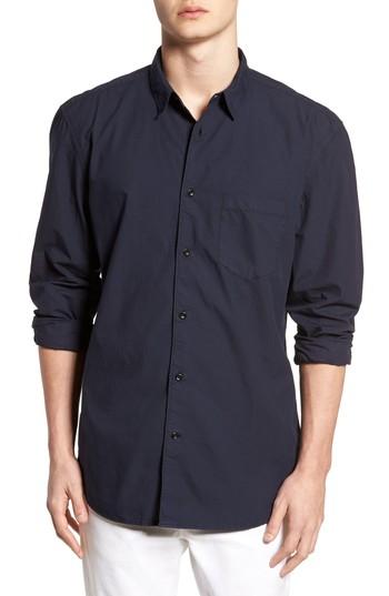 Men's French Connection Regular Fit Poplin Sport Shirt - Blue