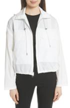Women's Theory Active Twill Crop Hooded Jacket