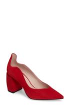 Women's James Chan Erin Chunky Heel Pump M - Red