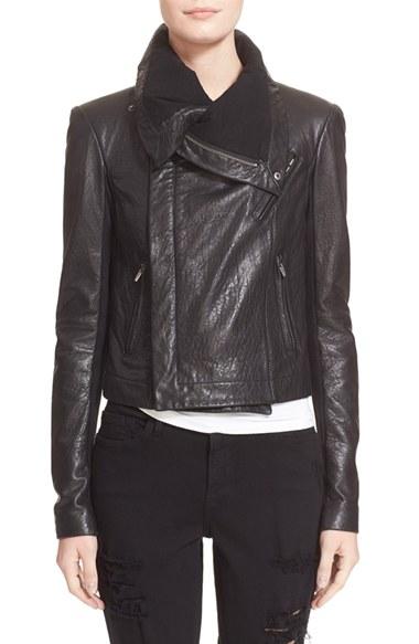 Women's Veda 'max Classic' Leather Jacket, Size - Black