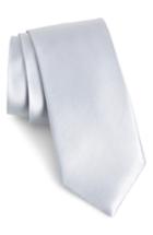 Men's Nordstrom Men's Shop Solid Satin Silk Tie, Size - Metallic